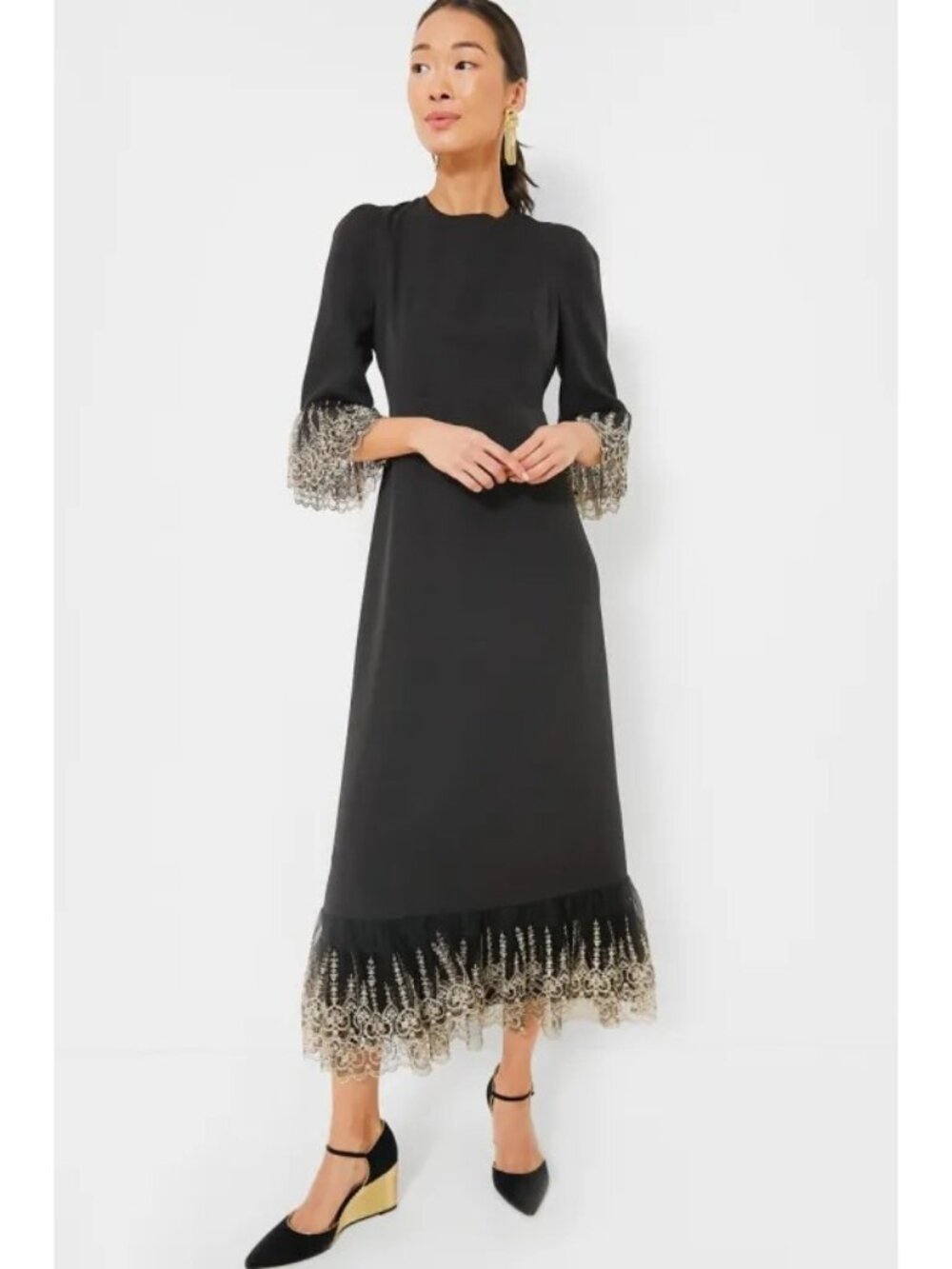Tuckernuck Pomander Place Lilith Dress in Black Womens New